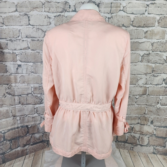 Banana Republic Balletcore Feminine Spftgir Peplum Jacket Blush Pink Size Medium - Picture 8 of 16